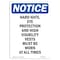 Signmission OSHA Notice Sign, Hard Hats Eye Protection And, 10in X 7in Rigid Plastic, OS-NS-P-710-V-13303 OS-NS-P-710-V-13303 - alternate 1